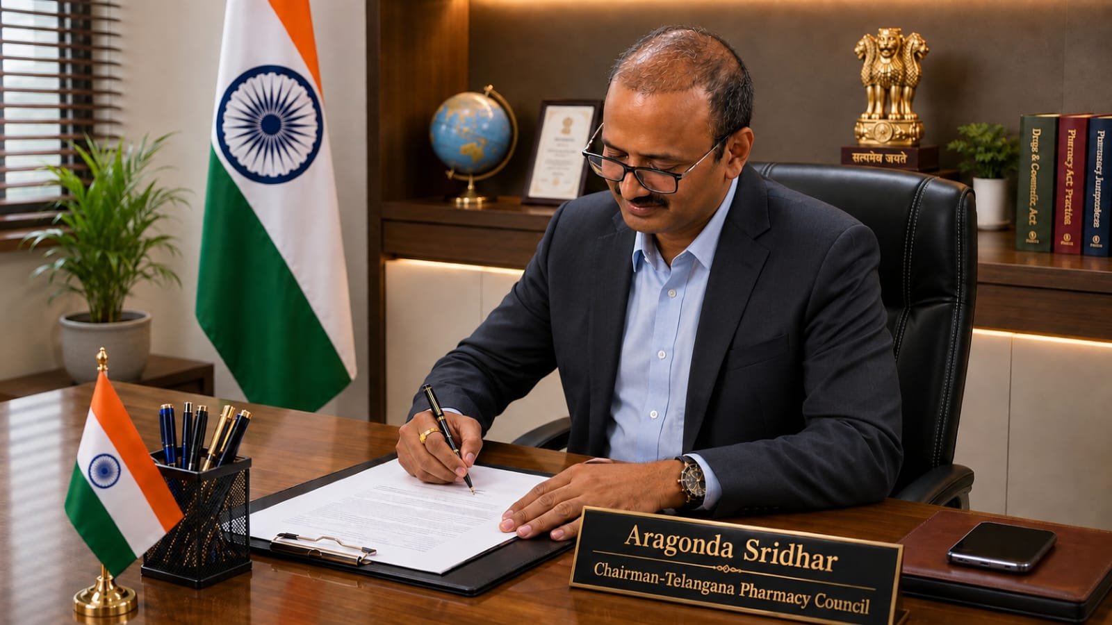 ఫార్మసీ కౌన్సిల్ చైర్మన్‌గా ఆర్గొండ శ్రీధర్ గుప్త
